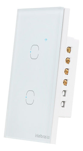 INTERRUPTOR SMART ZIGBEE TOUCH 2 BRANCO EZS 1002