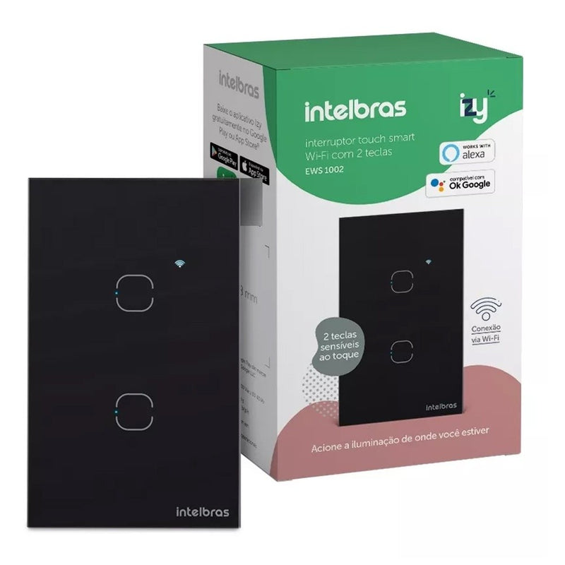 INTERRUPTOR SMART WI-FI TOUCH 2 PRETO EWS 1002