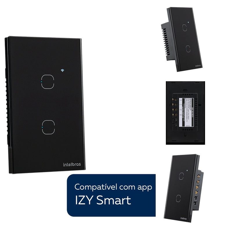 INTERRUPTOR SMART WI-FI TOUCH 2 PRETO EWS 1002